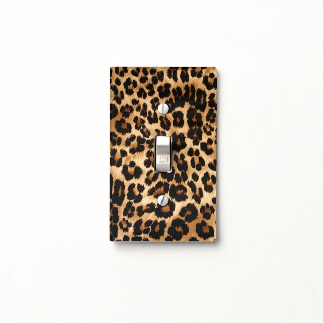 Leopard Light Switch Cover (In Situ)