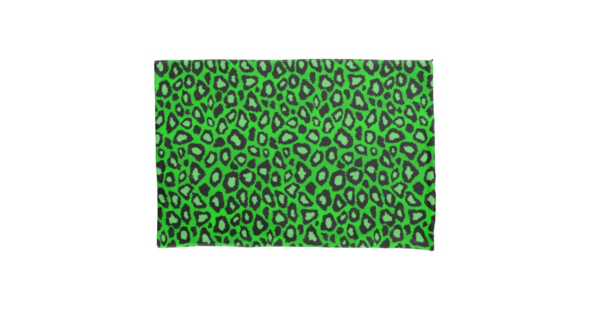 Leopard Lime Green Pillowcase | Zazzle