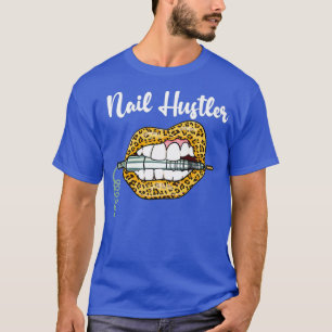 Leopard Lips With Nail Technician Drill Cool T-Shirt