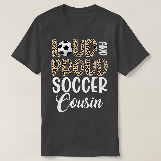 Leopard Loud Proud American Cousin Family T-Shirt (Design Front)