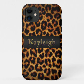 Leopard Love Personalized iPhone 11 Case
