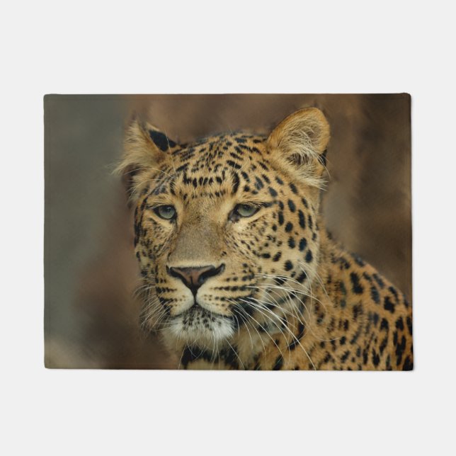 Leopard Lovers Art Wildlife Doormat (Front)