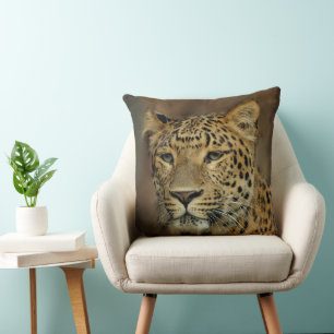 Leopard Lovers Wildlife Throw Pillow