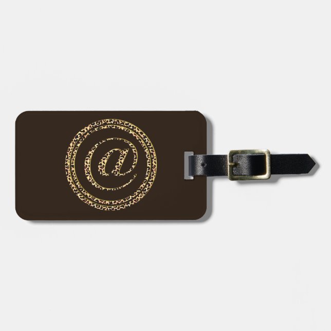 Leopard @ luggage tag (Front Horizontal)