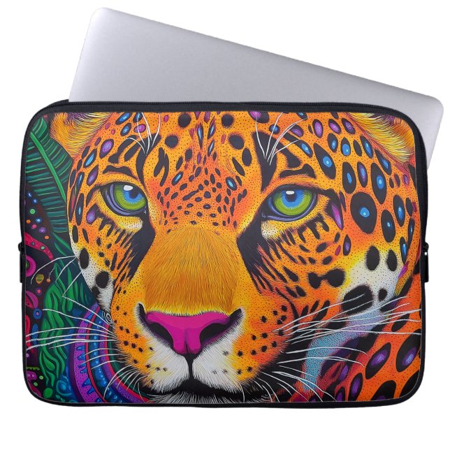 Leopard Luminous  Laptop Sleeve (Front)