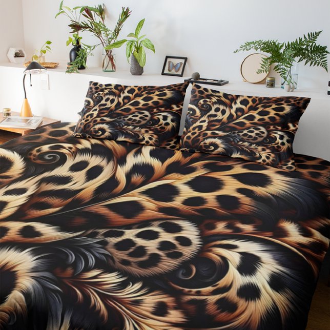 Leopard Luxe: Sleep with Fierce Style Duvet Cover (Creator Uploaded)