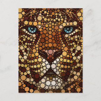 Leopard Made of Circles Postcard