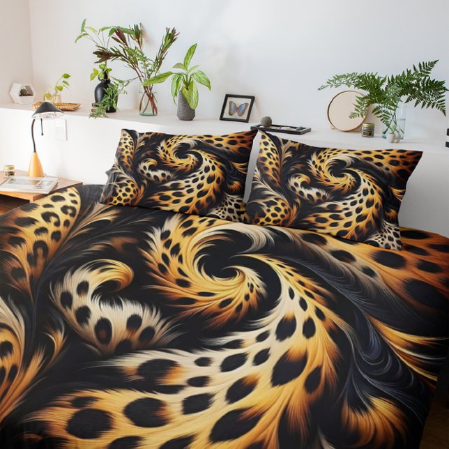 Leopard Majesty: Feel the Power of Wild Design Duvet Cover (Creator Uploaded)