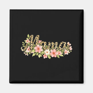 Leopard Mama Floral Mothers Day Mom Graphic Magnet