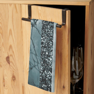 Leopard Marble Glitter Stripes Glam 2 Kitchen Towel