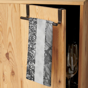 Leopard Marble Glitter Stripes Glam 4 Kitchen Towel