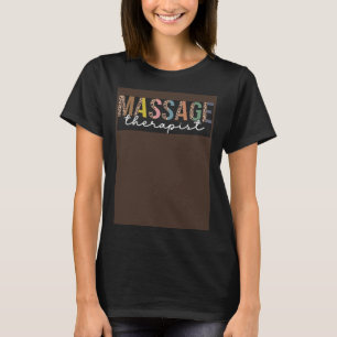 leopard Massage Therapist Muscle Massage Therapy S T-Shirt