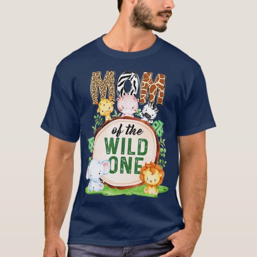 Leopard Mom of the Wild One Zoo Birthday Jungle An T_Shirt