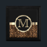 Leopard Monogram | Black and Brown Gift Box<br><div class="desc">Keepsake Gift Box. ⭐This Product is 100% Customizable. *****Click on CUSTOMIZE BUTTON to add, delete, move, resize, changed around, rotate, etc... any of the graphics or text or use the fill in boxes. ⭐99% of my designs in my store are done in layers. This makes it easy for you to...</div>