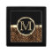 Leopard Monogram | Black and Brown