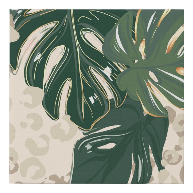 Leopard Monstera: Jungle Print Vintage. (Front)