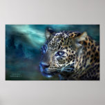 Leopard Moon Art Poster/Print Poster