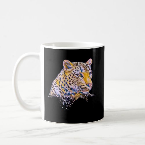 Leopard Motif Africa Big Cat Animals Colorful Leop Coffee Mug
