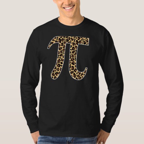 Leopard National Pi Day Symbol Math Lover Teacher  T_Shirt