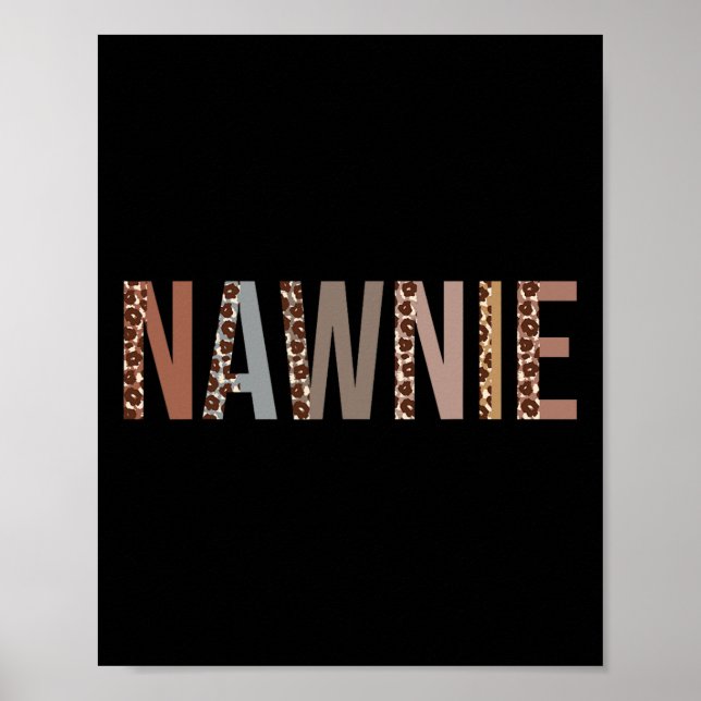 Leopard Nawnie Supplies Fun Back to School  Poster (Front)