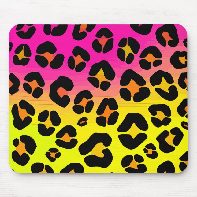 Leopard neon mouse pad (Front)