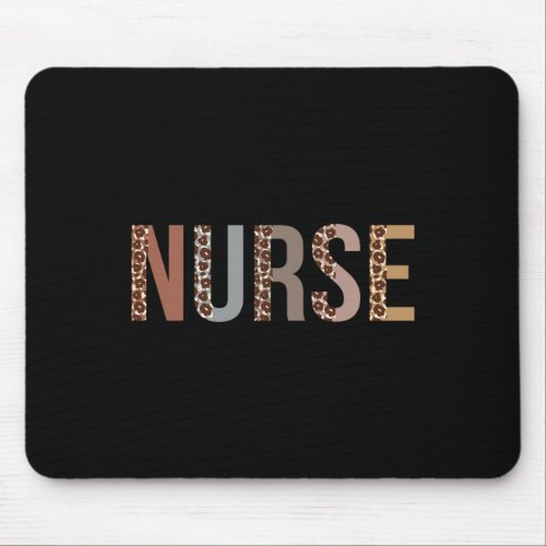 Leopard Nurse Day Appreciation Nurse Week For Wome Mouse Pad