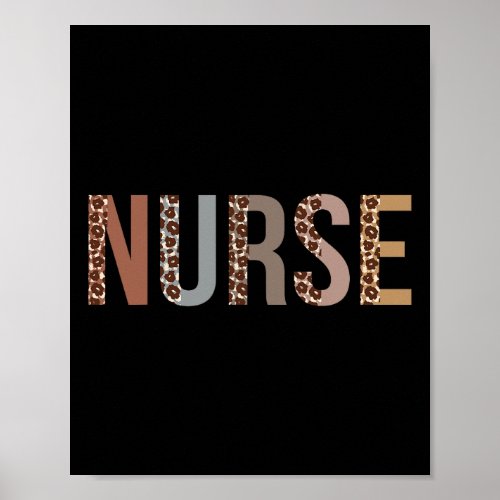 Leopard Nurse Day Appreciation Nurse Week For Wome Poster