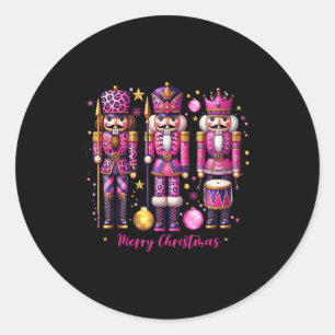 Leopard Nutcracker Nk Christmas 2024 Xmas Pajamas Classic Round Sticker