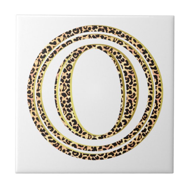 Leopard O Ceramic Tile (Front)
