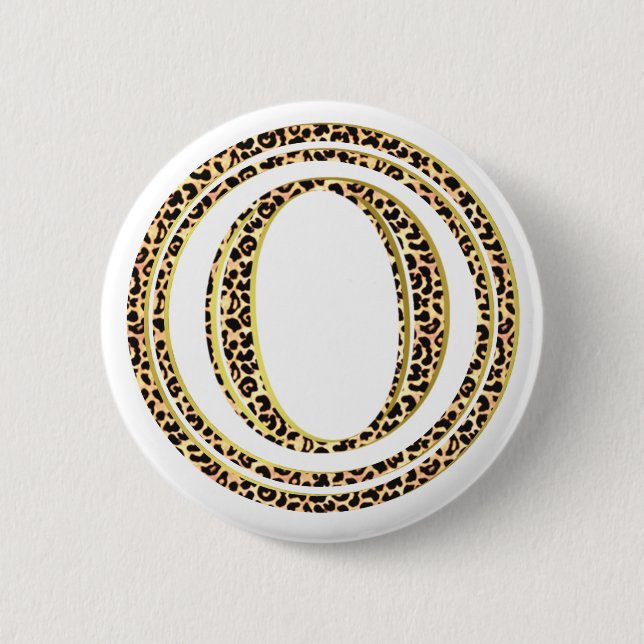 Leopard O Pinback Button (Front)