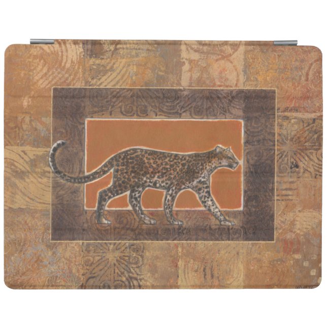 Leopard on Orange and Brown Background iPad Smart Cover (Horizontal)