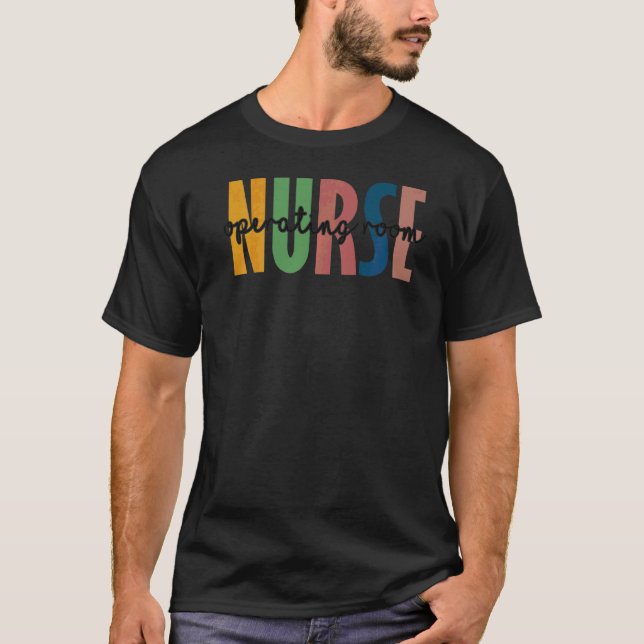 Leopard Operation Room Nurse Nursing Student Schoo T-Shirt (Front)
