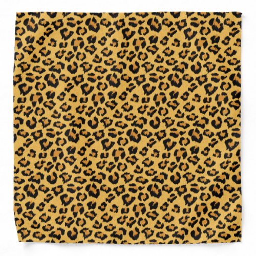 Leopard or Jaguar Print Faux Fur Pattern Bandana