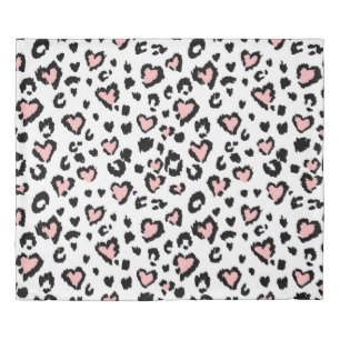 Leopard or jaguar seamless pattern, textured fashi duvet cover