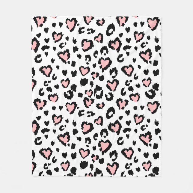 Leopard or jaguar seamless pattern, textured fashi fleece blanket (Front)