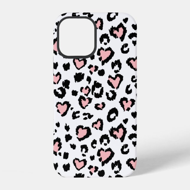 Leopard or jaguar seamless pattern, textured fashi iphone case (Back)