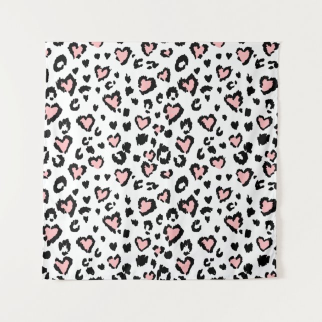 Leopard or jaguar seamless pattern, textured fashi tapestry (Front)