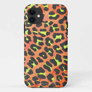 Leopard Orange and Yellow Print iPhone 11 Case