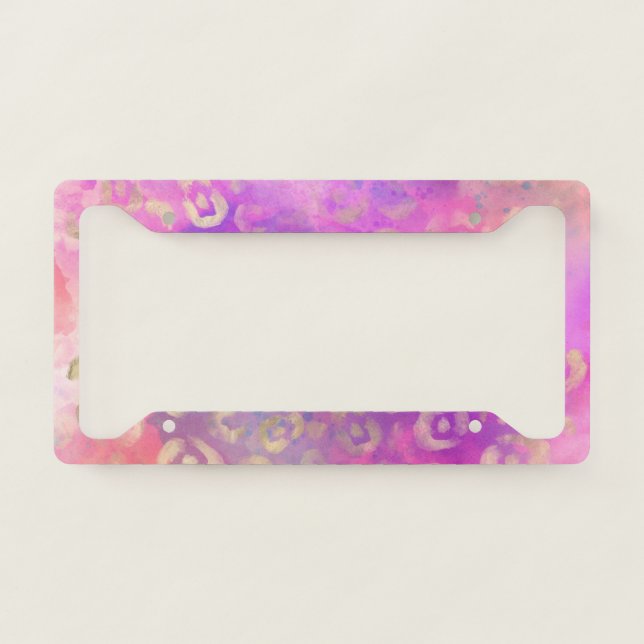 Leopard Paint Series Design 11  License Plate Frame (Front)