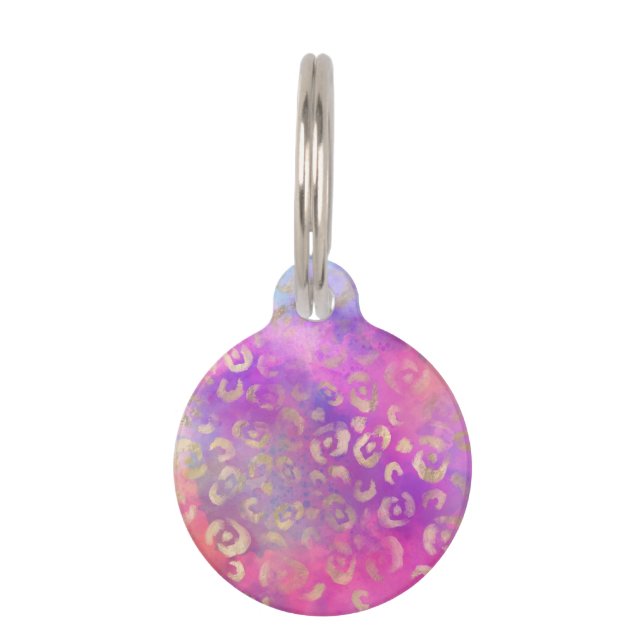 Leopard Paint Series Design 11  Pet ID Tag (Front)