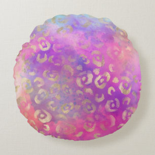 Leopard Paint Series Design 11 Round Pillow