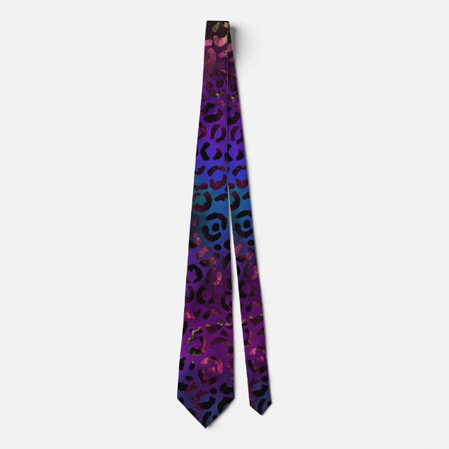Leopard Paint Series Design 16   Neck Tie (Front)