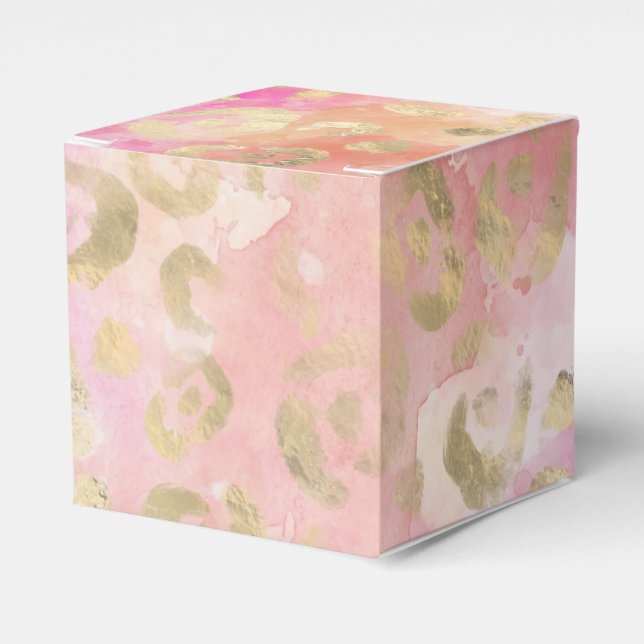 Leopard Paint Series Design 5  Favor Boxes (Front Side)
