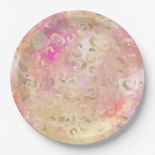Leopard Paint Series Design 5   Paper Plates