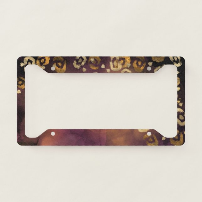 Leopard Paint Series Design 7  License Plate Frame (Front)