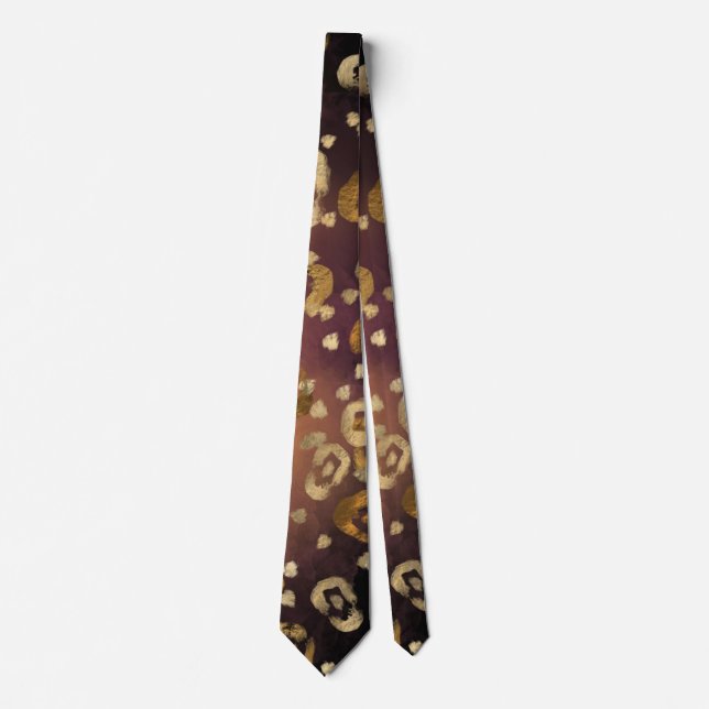 Leopard Paint Series Design 7  Neck Tie (Front)