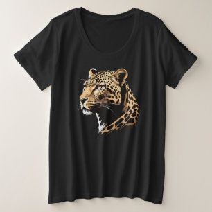 Leopard - Panther Head Plus Size T-Shirt