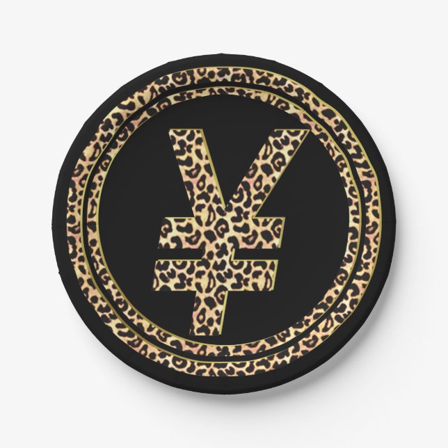 Leopard ¥ paper plates (Front)