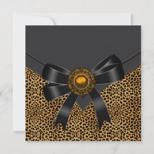 Leopard Party Custom Announcements