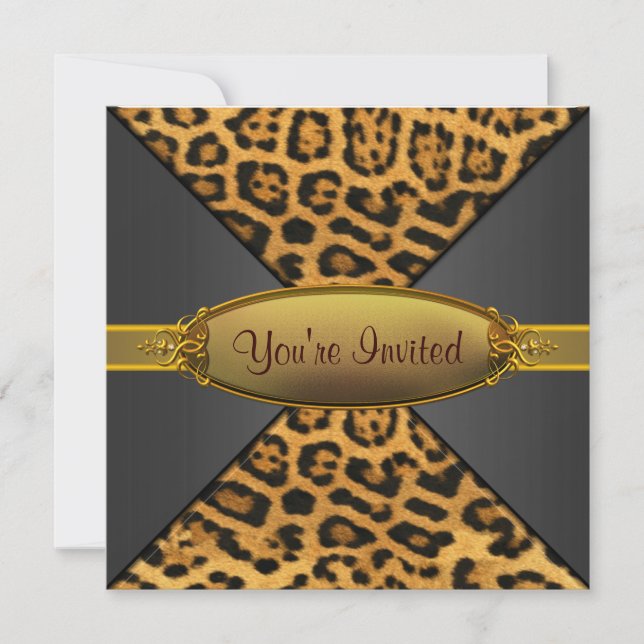 Leopard Party Invitation (Front)